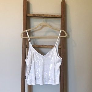 Express sequined tank top